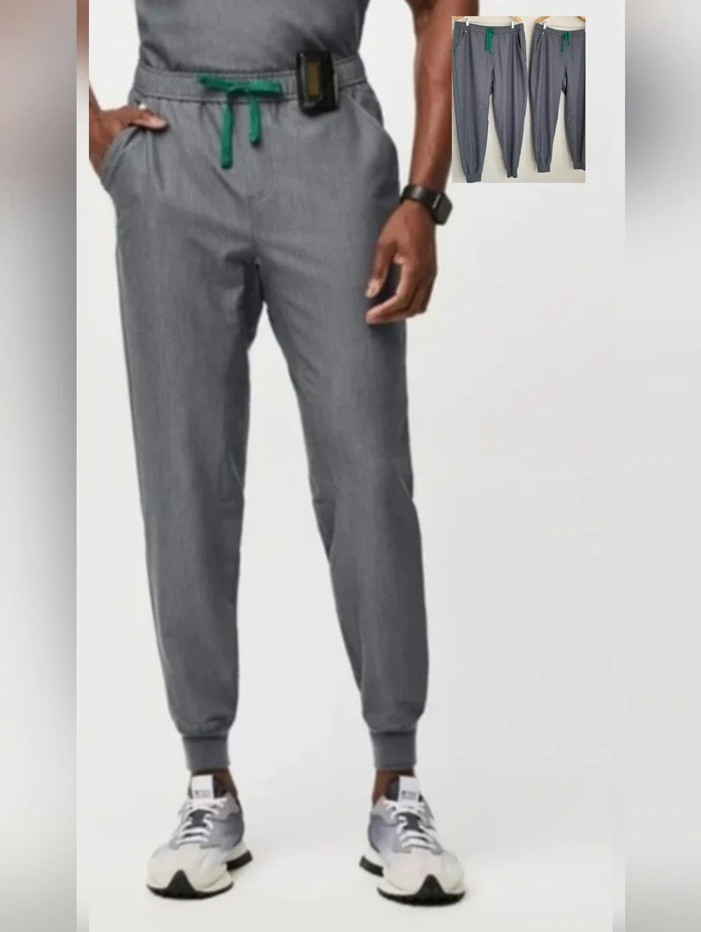 Figs Set of Two Graphite Tansen Jogger Scrubs Size XXL